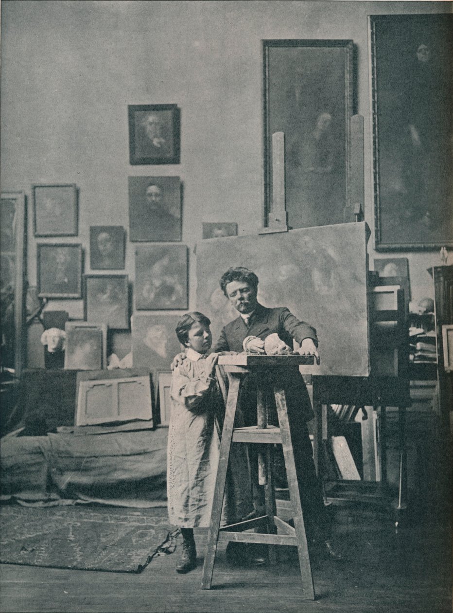 A néhai Eugene Carriere műtermében, 1870-1890, 1906 alkotó: Unbekannt