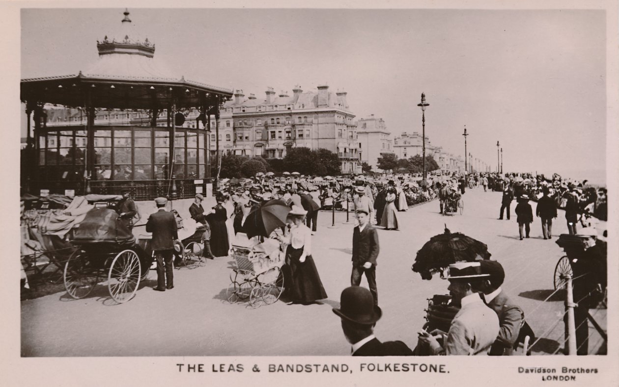 The Leas & Bandstand, Folkestone, 19. század vége – 20. század eleje alkotó: Unbekannt