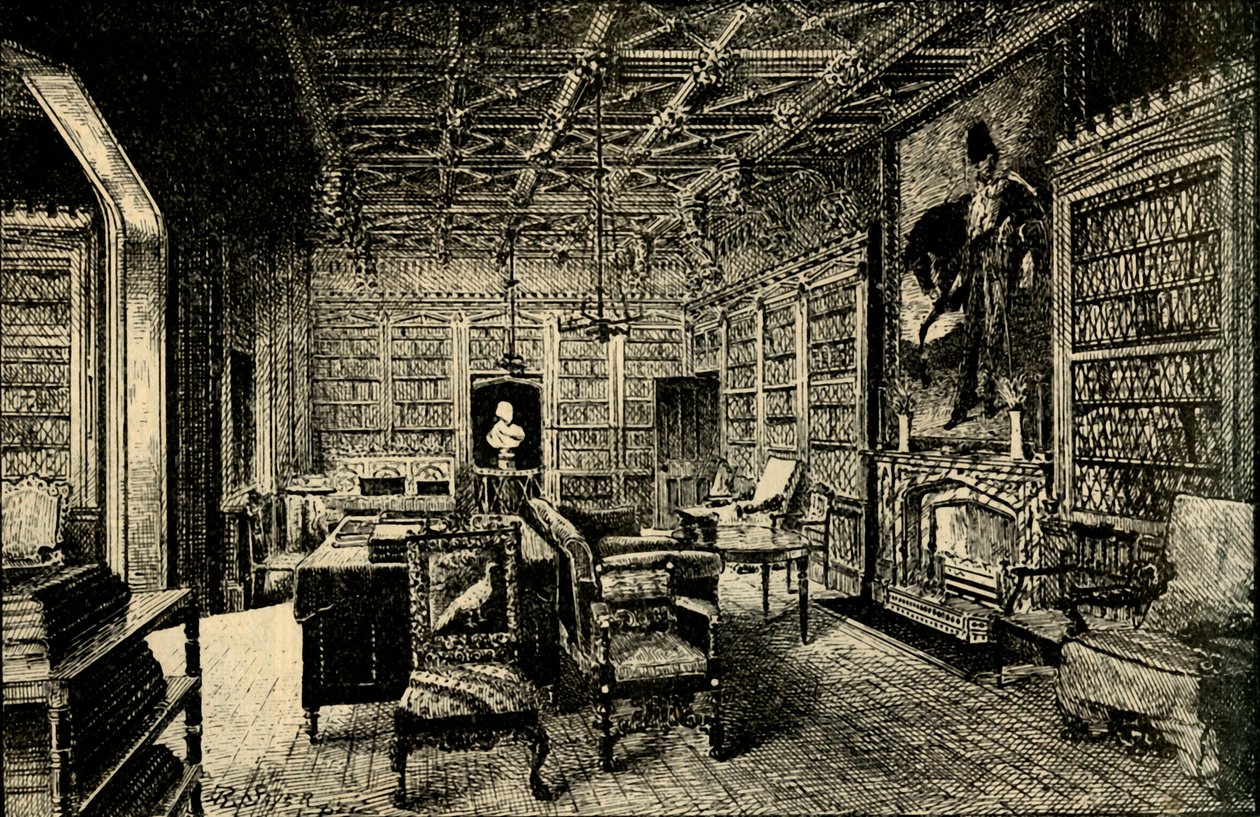 Az Abbotsfordi Könyvtár, 1882. alkotó: Unbekannt