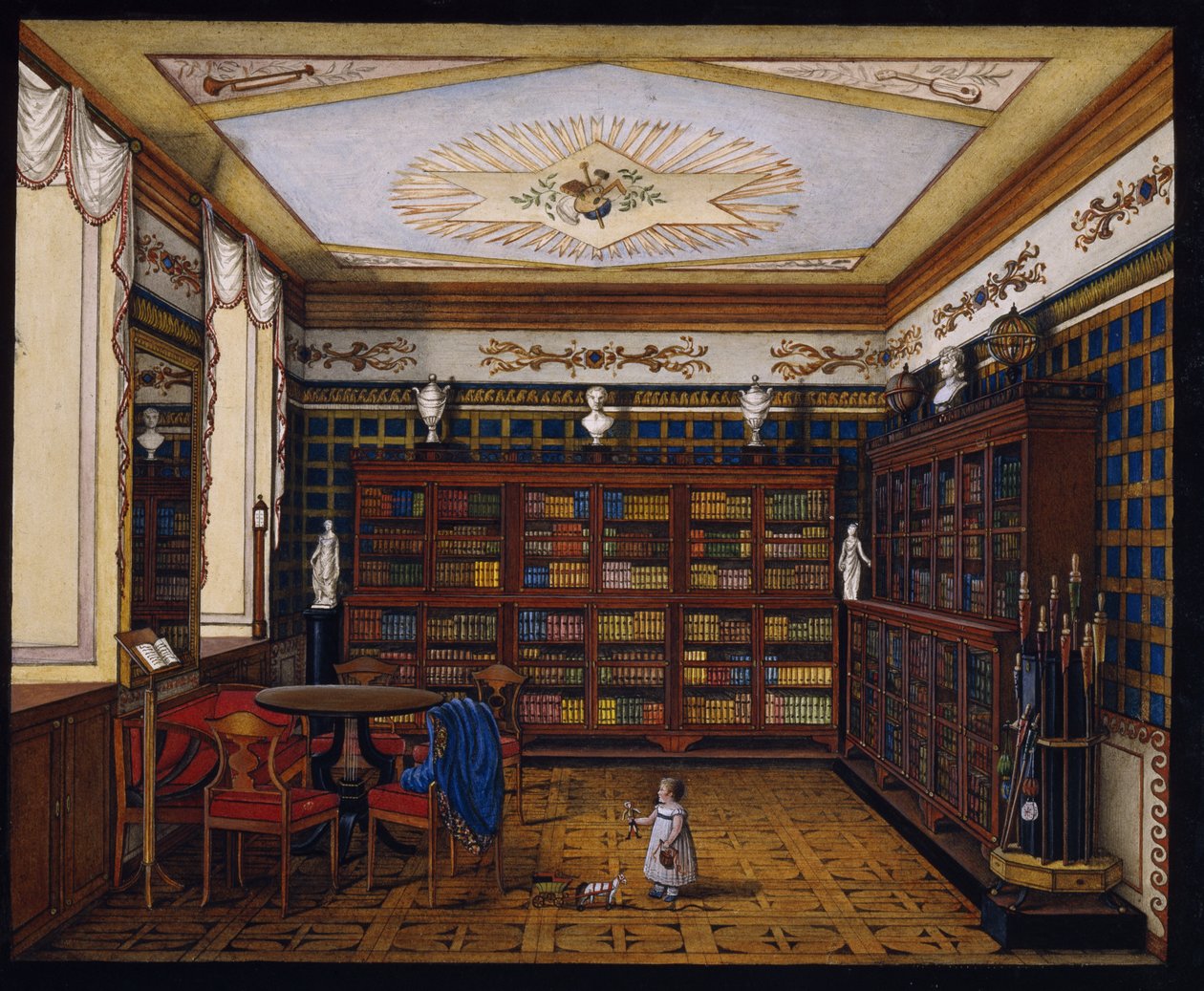 Henryk Ilinsky gróf könyvtára Romanivban, 1824 alkotó: Unbekannt