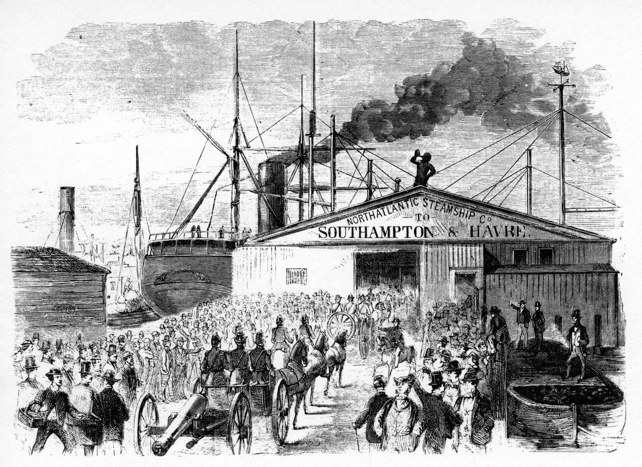 Az atlanti és balti hajók berakodása, 1860-as évek alkotó: Unbekannt
