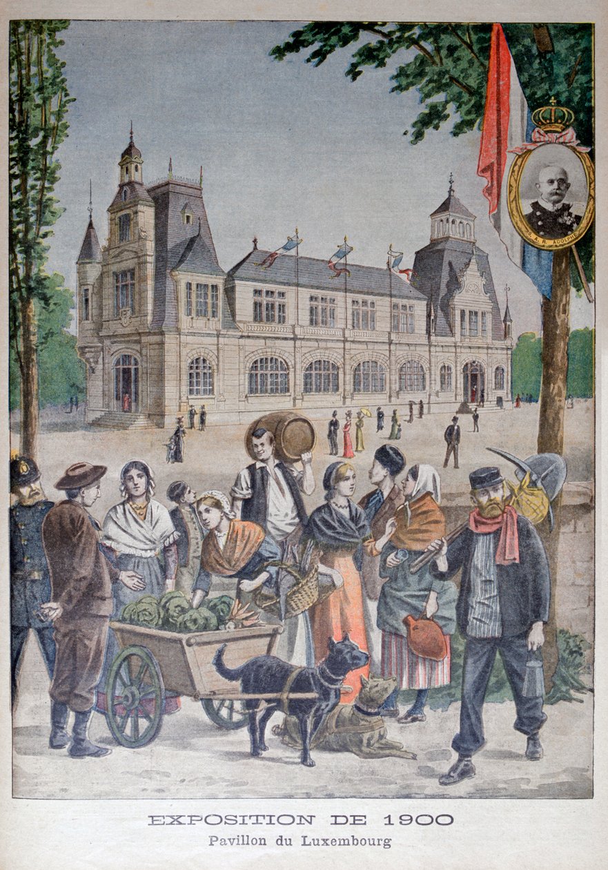 A luxemburgi pavilon az 1900-as egyetemes kiállításon, Párizs, 1900 alkotó: Unbekannt