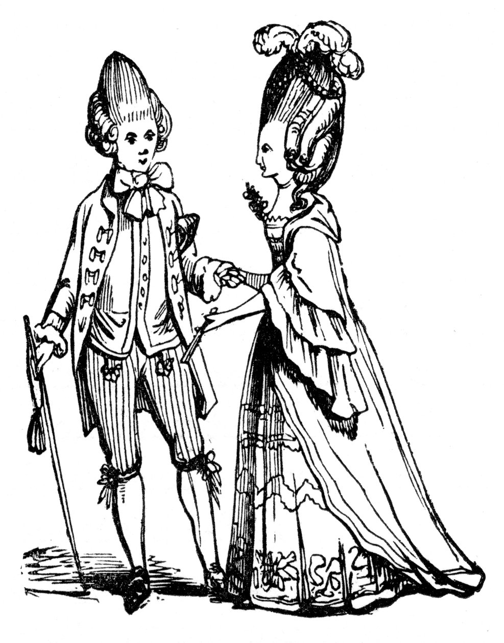 A makaróniák, 1772, 1910 alkotó: Unbekannt