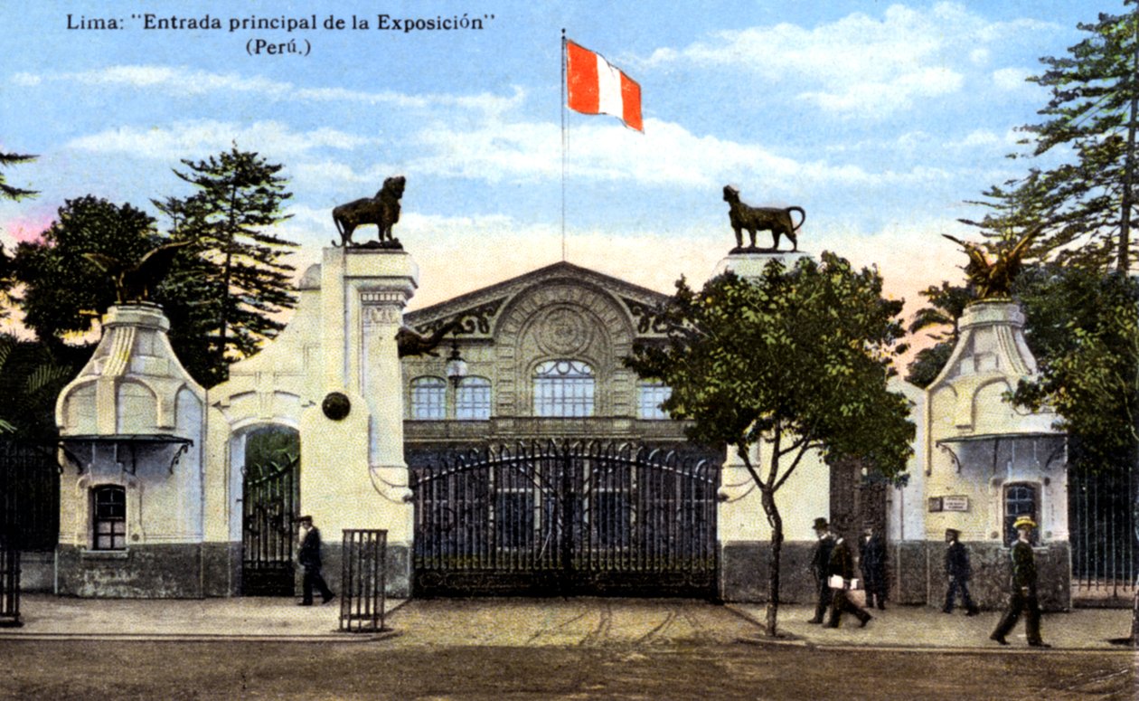 A kiállítás főbejárata, Lima, Peru, 1900-as évek alkotó: Unbekannt
