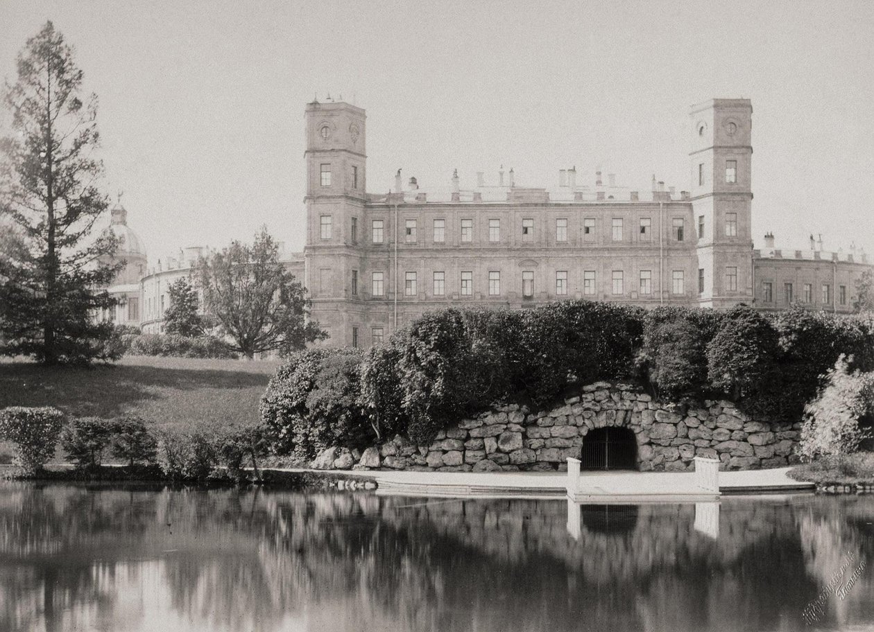 A Gatchina-i palota főhomlokzata, 1870-1880 alkotó: Unbekannt