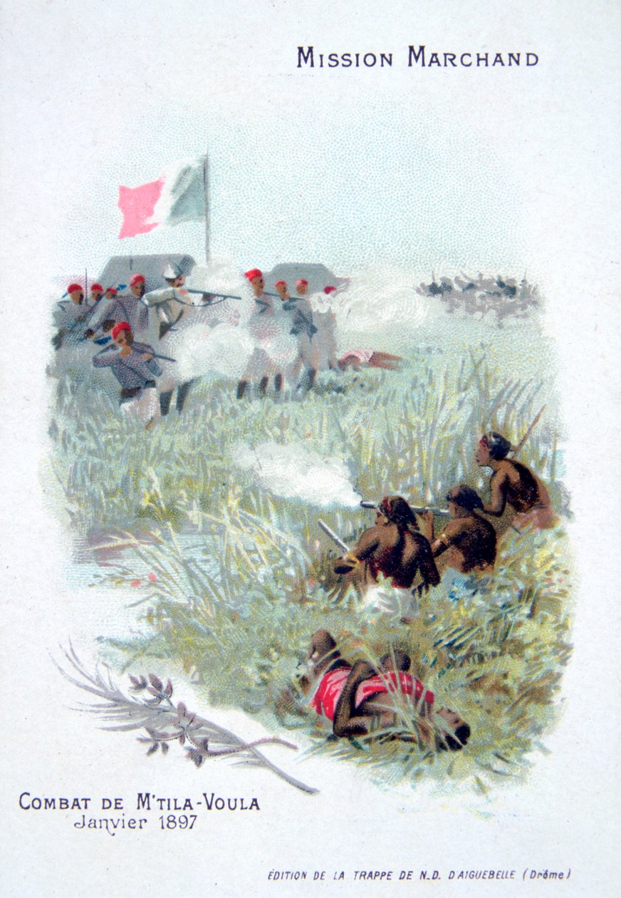 A Marchand-expedíció: harcok Mtila Voulánál, 1897. január alkotó: Unbekannt
