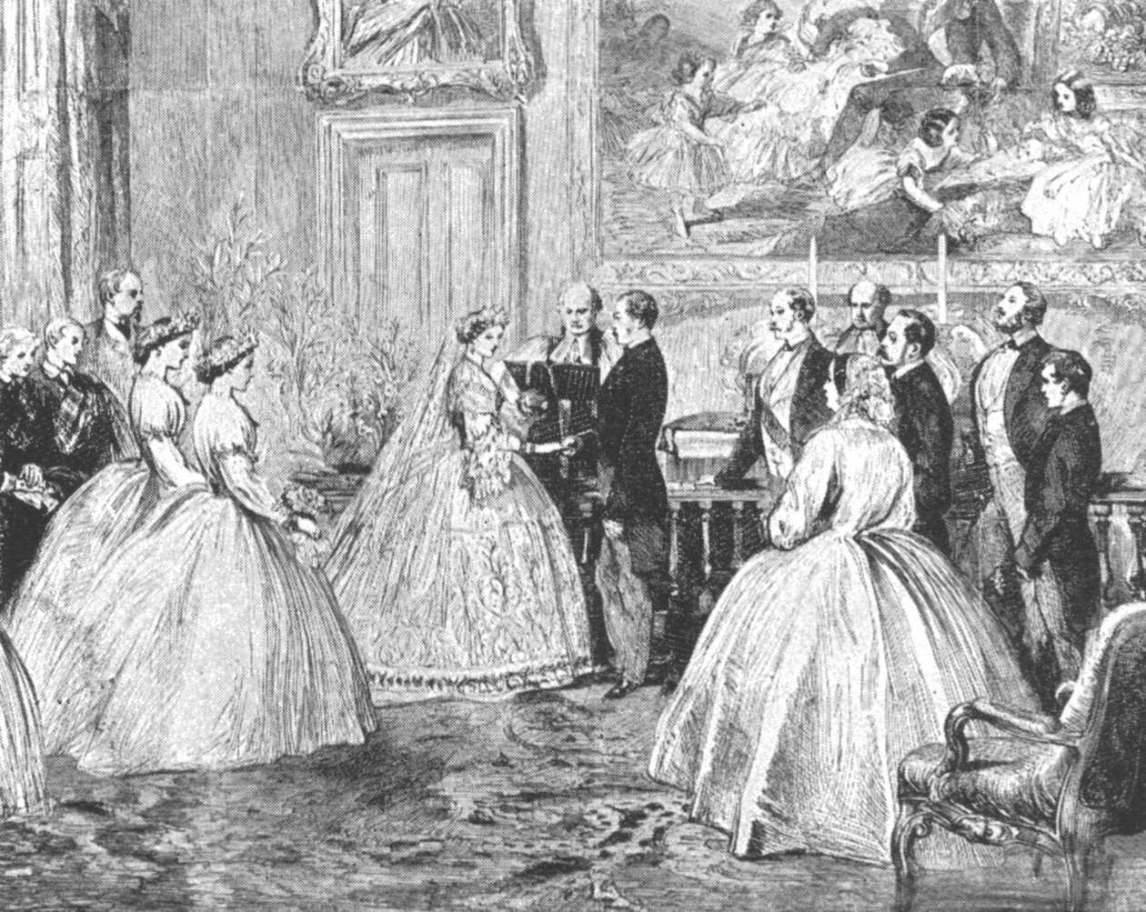 Alice hercegnő házassága Lajos hesseni herceggel...1862, 1901. alkotó: Unbekannt