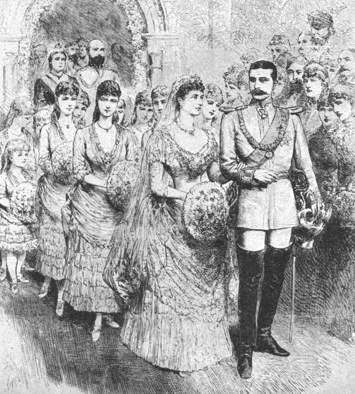Beatrice hercegnő házassága Henrik battenbergi herceggel...1885, 1901. alkotó: Unbekannt