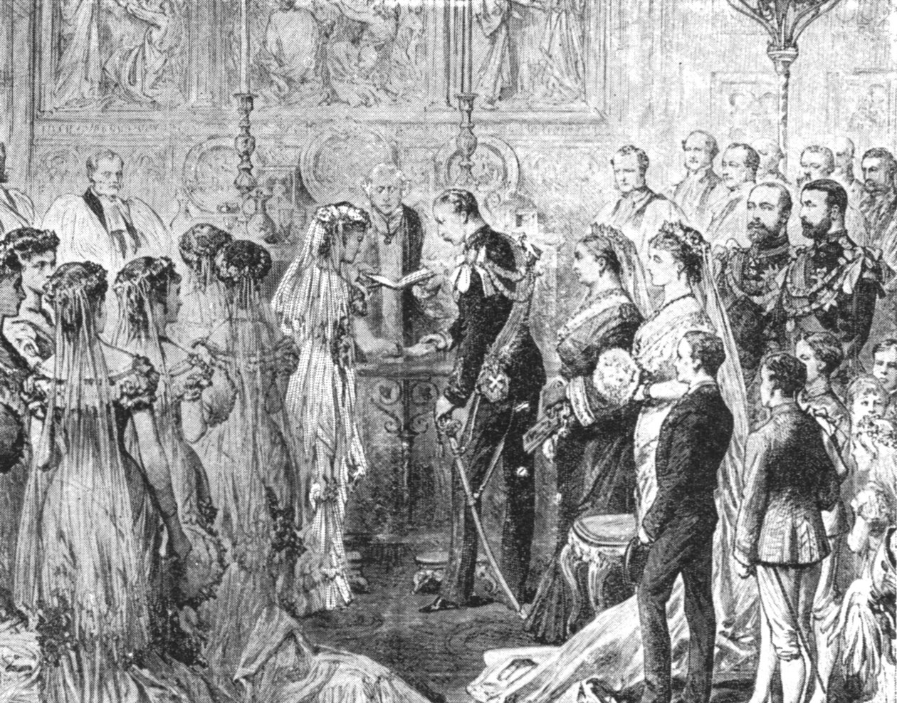 Connaught herceg házassága Lujza Margit porosz hercegnővel...1879, 1901. alkotó: Unbekannt