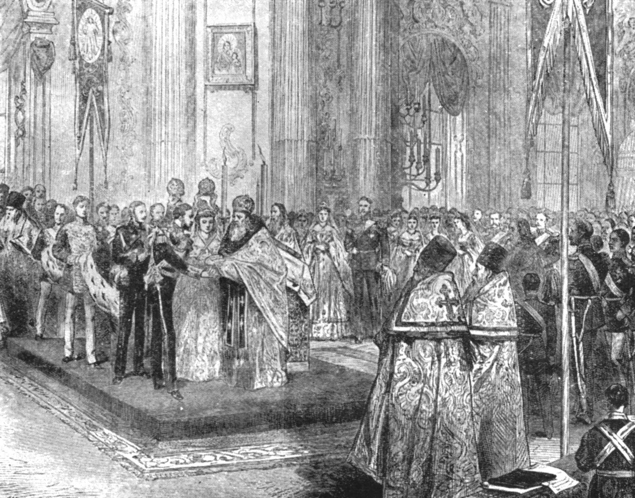 Edinburgh hercegének házassága Marie Alexandrovna nagyhercegnővel...1874, 1901. alkotó: Unbekannt