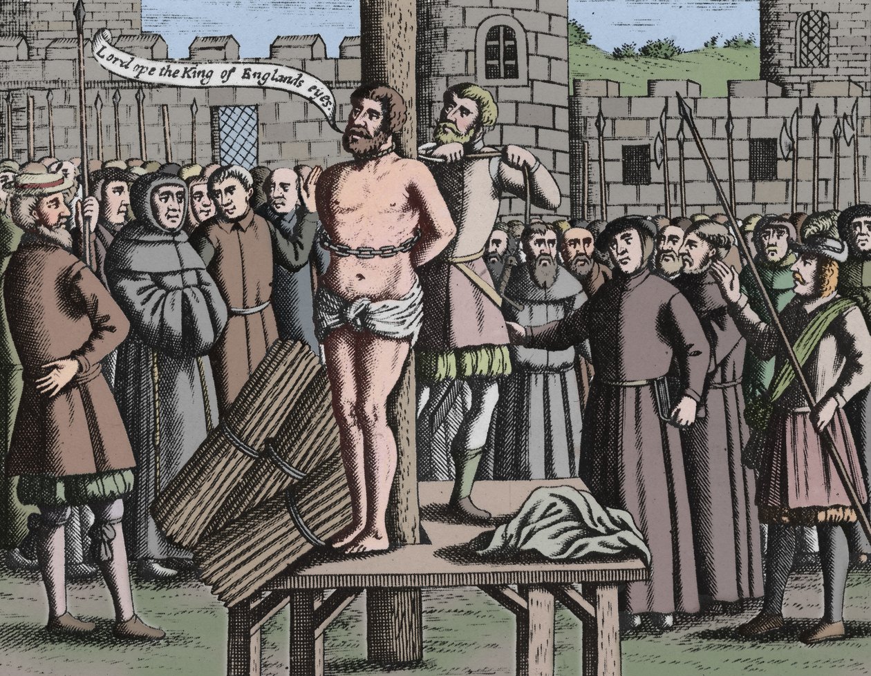 William Tindall mester mártíromsága Flandriában a Vilvoorde-kastélynál, 1563, 1947 alkotó: Unbekannt