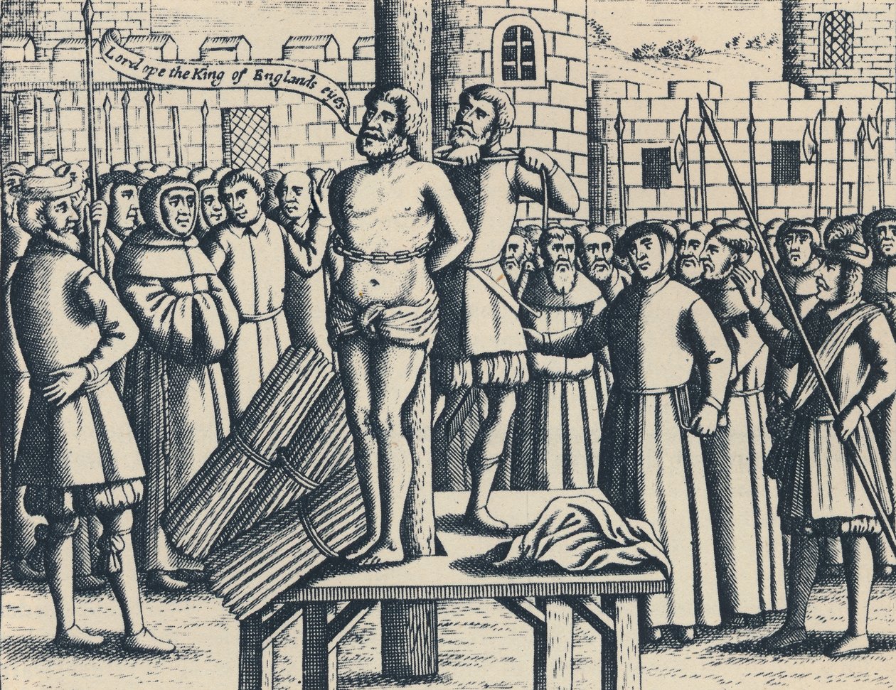 William Tindall mester mártíromsága Flandriában a Vilvoorde-kastélynál, 1563, 1947 alkotó: Unbekannt