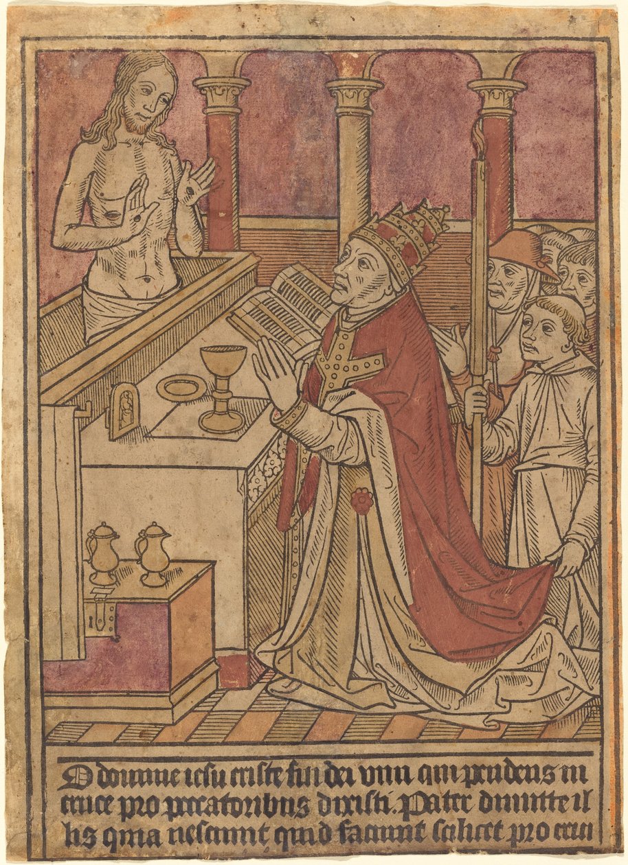 Szent Gergely mise [recto], c. 1490. alkotó: Unbekannt