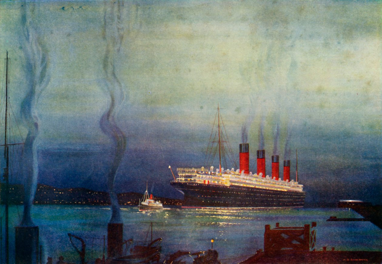 Mauretania Cherbourgban, 1930. alkotó: Unbekannt