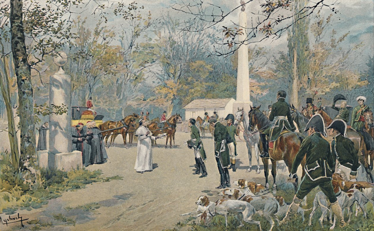 Napóleon és VII. Pius találkozása Fontainebleau-ban, 1813, 1896 alkotó: Unbekannt