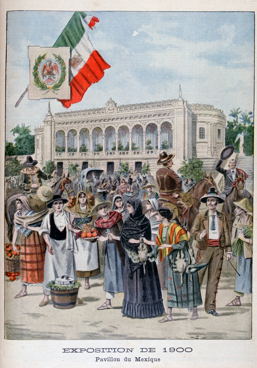 A mexikói pavilon az 1900-as egyetemes kiállításon, Párizs, 1900 alkotó: Unbekannt