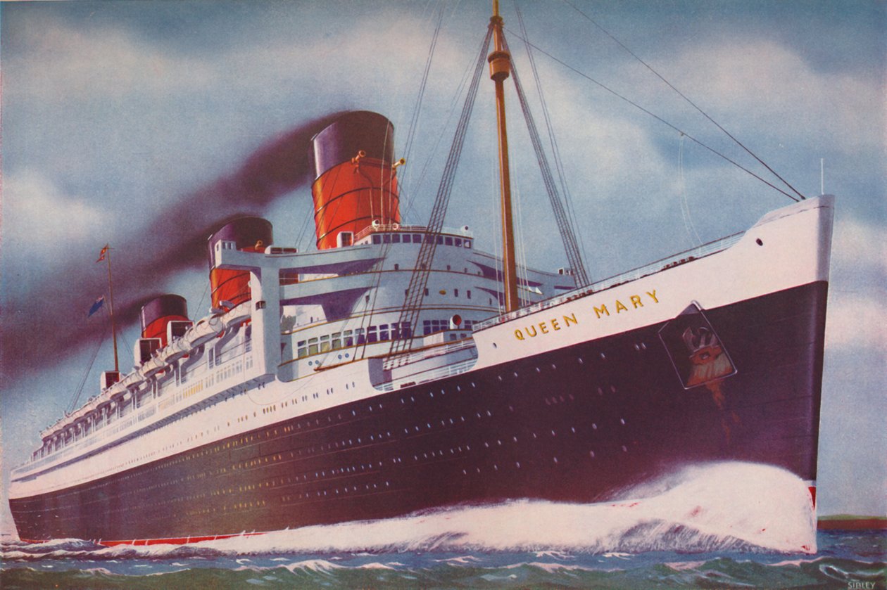 A hatalmas atlanti rekordtörő, a Queen Mary, 1937 alkotó: Unbekannt