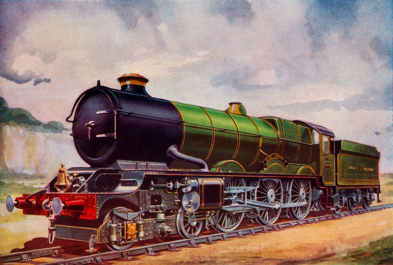 A Great Western Railway Mighty Express személyszállító motorja, 1935. alkotó: Unbekannt