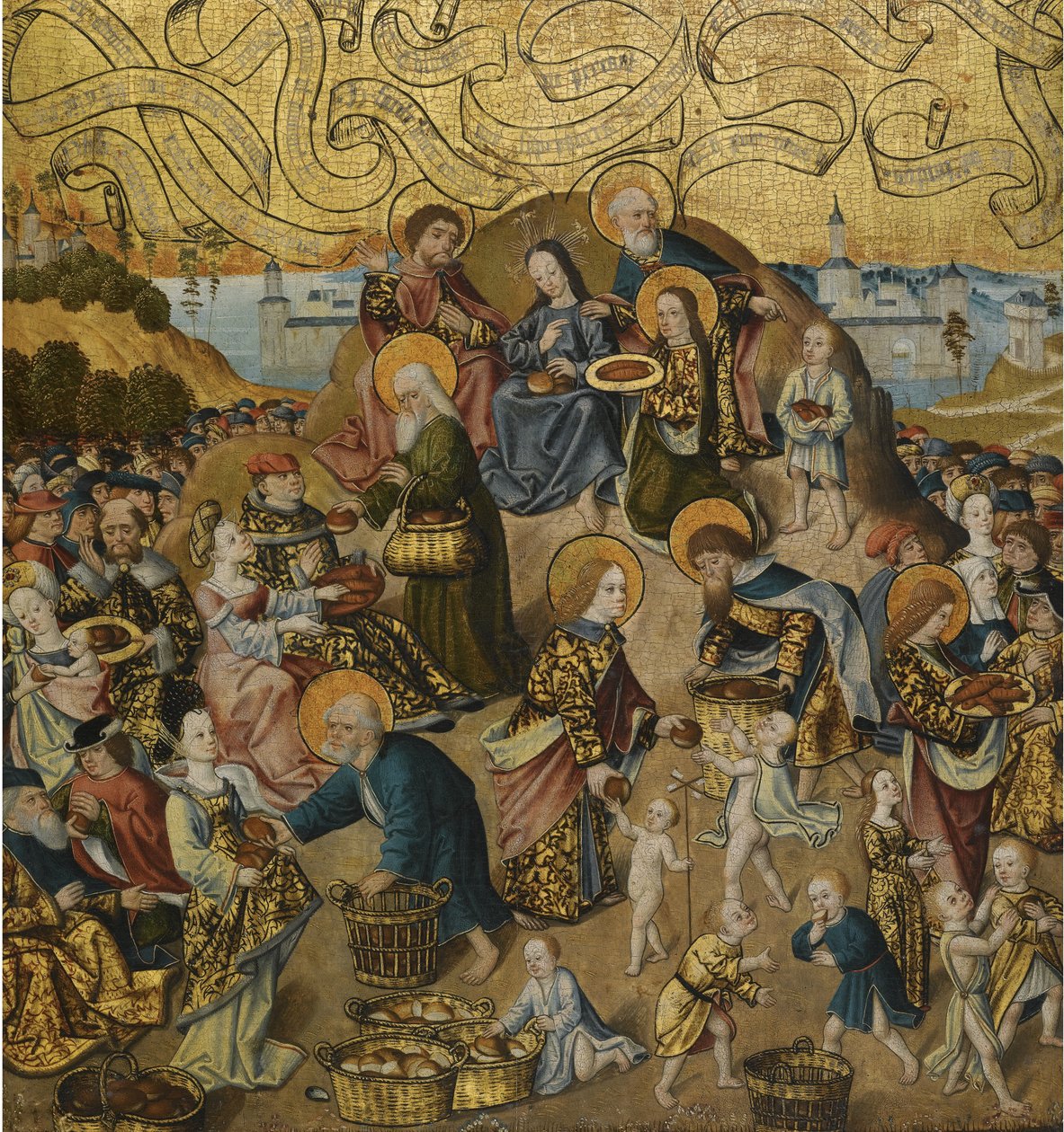 Az öt kenyér és két hal csodája c. 1500 alkotó: Unbekannt