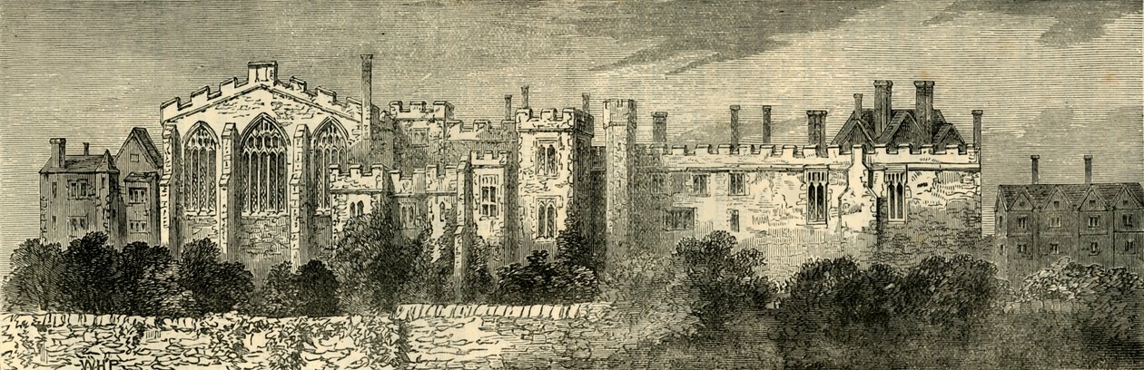 A jeruzsálemi Szent János-kolostor, Clerkenwell – általános kilátás délkeletről, c1872. alkotó: Unbekannt