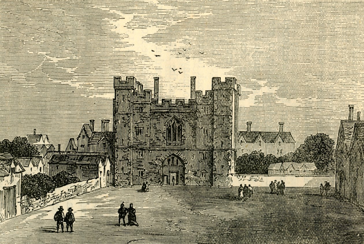 A jeruzsálemi Szent János kolostor, Clerkenwell – A kapu Nyugatról, c1872. alkotó: Unbekannt