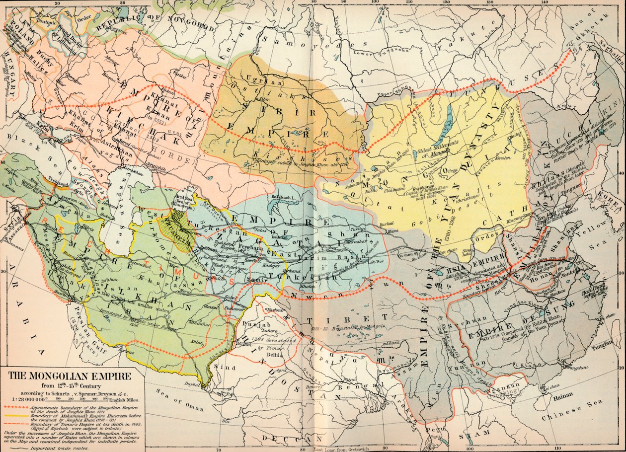 A Mongol Birodalom a XII-XV. században, 1903 körül, 1904 alkotó: Unbekannt