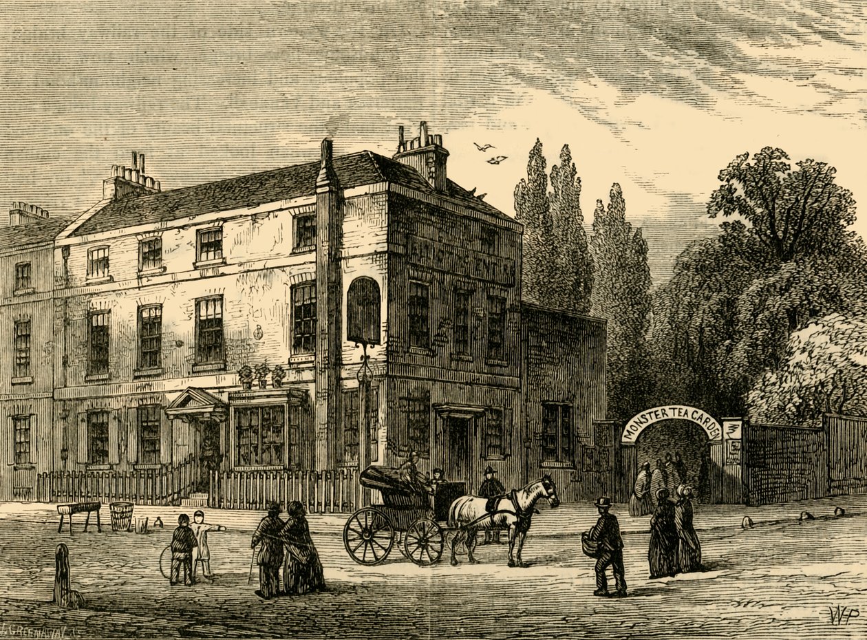 The Monster Tea-Gardens, 1820, c1876. alkotó: Unbekannt