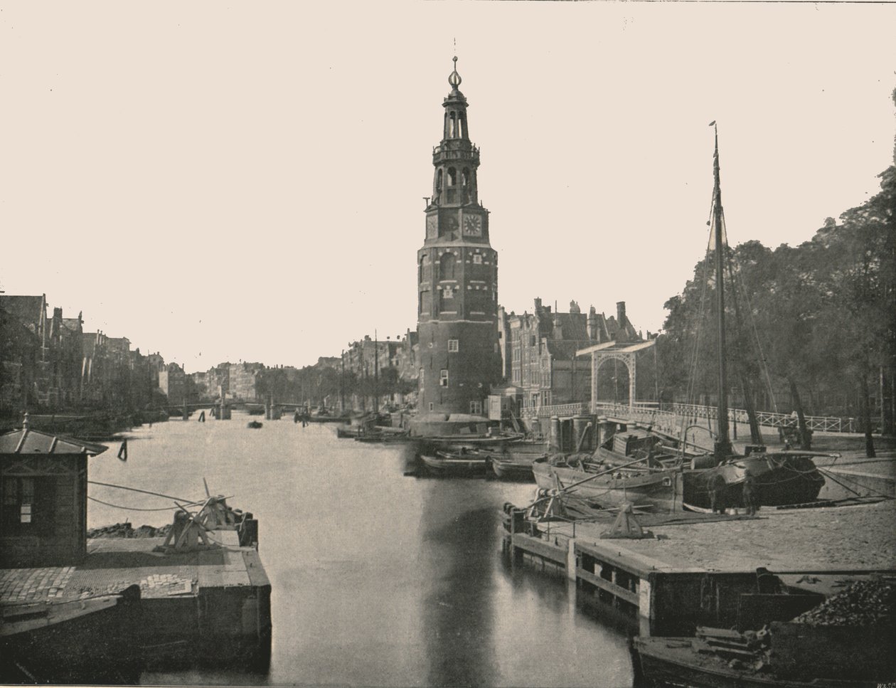 A Montelbaanstoren, Amszterdam, Hollandia, 1895. alkotó: Unbekannt