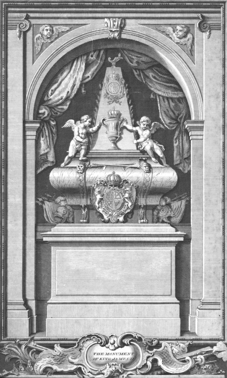 Jakab király emlékműve II. Felállítva...Párizsban 1703-ban., 1753 körül alkotó: Unbekannt