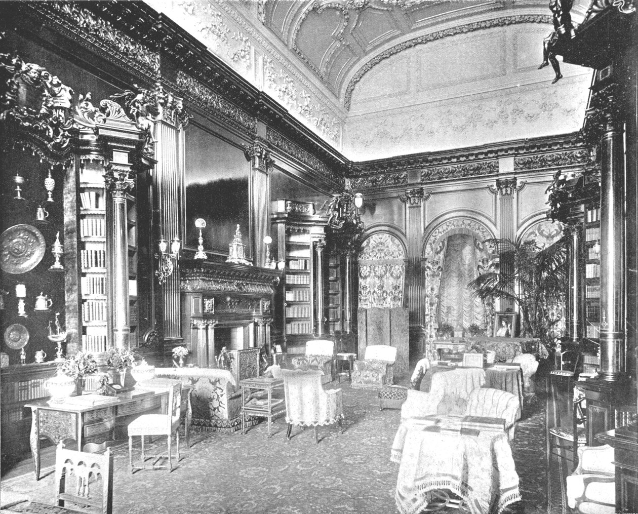 A reggeli szoba a Tring Park kastélyban, Hertfordshire, 1894. alkotó: Unbekannt