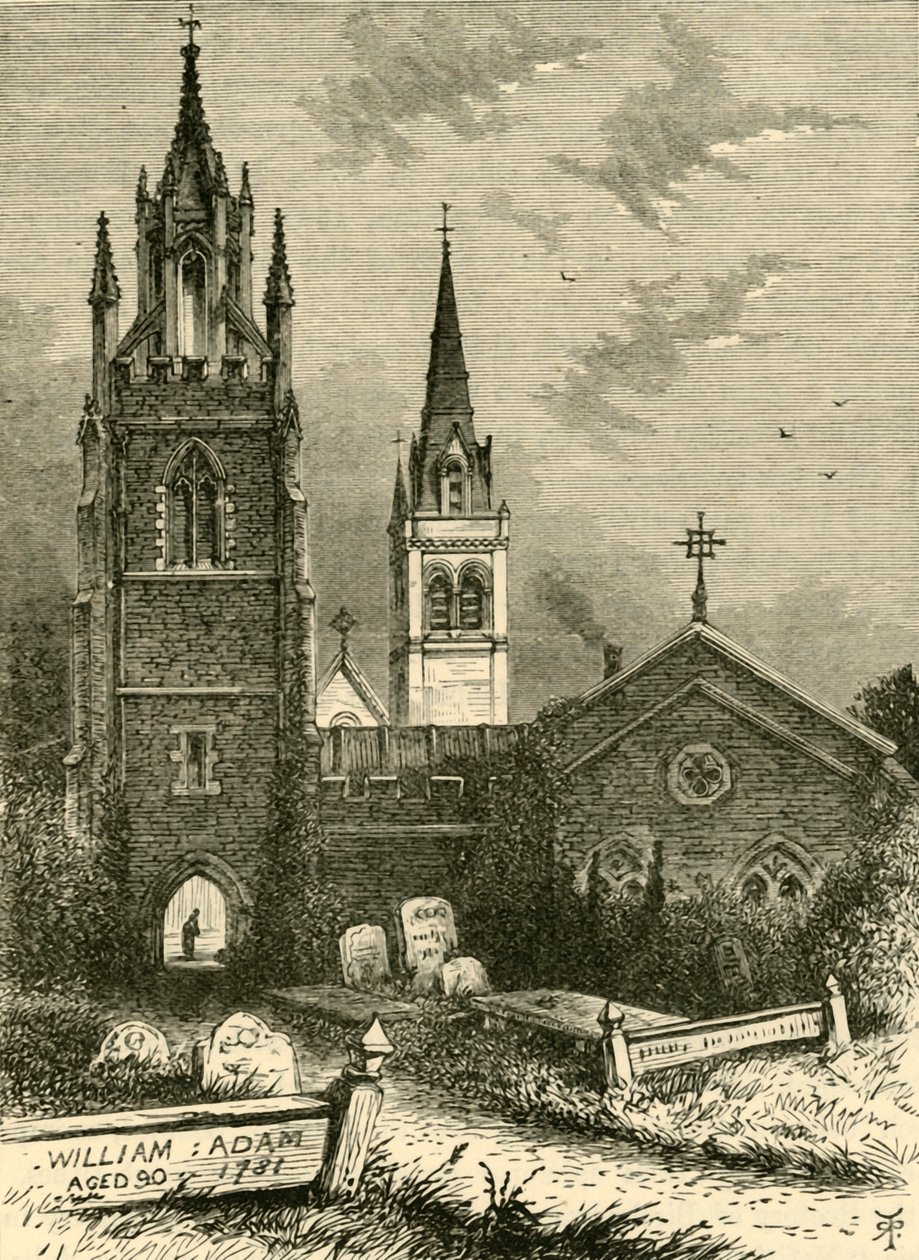 The Mortuary Chapel and New Church, Woburn, 1898. alkotó: Unbekannt