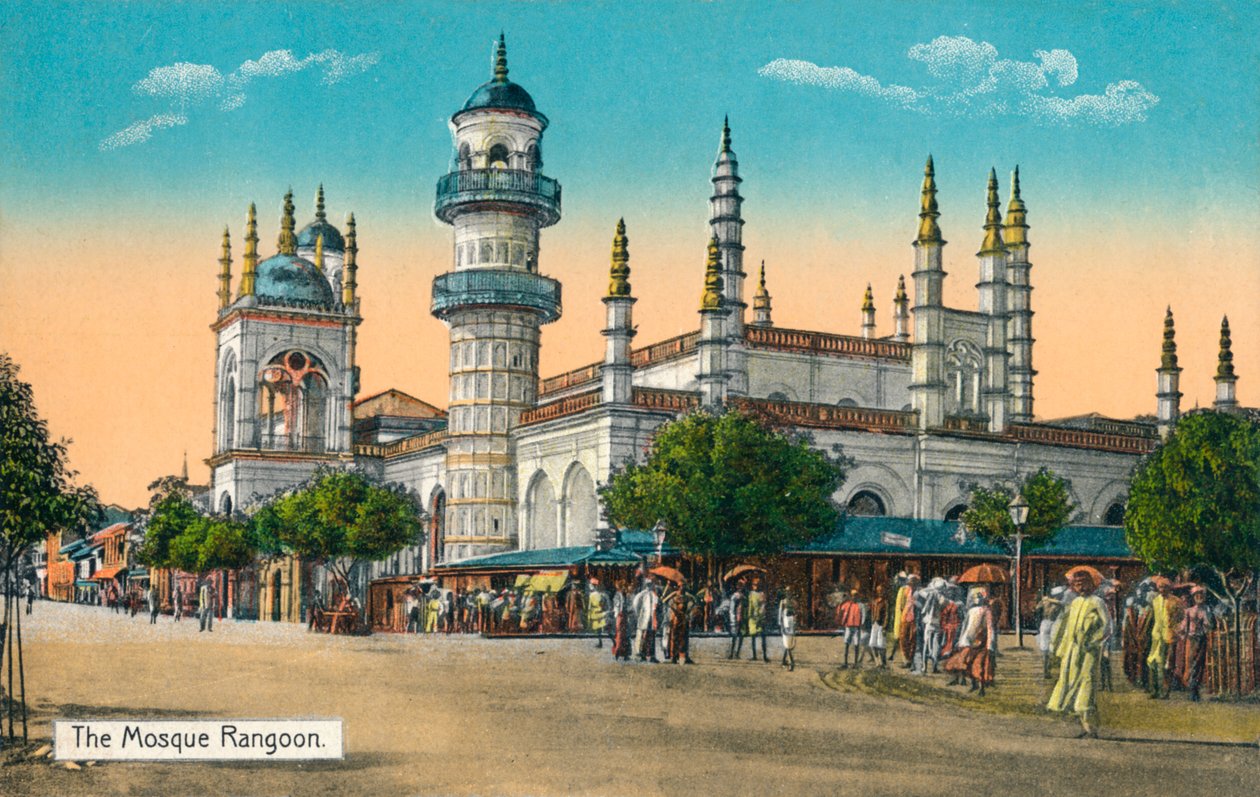A Rangoon mecset, 1888 alkotó: Unbekannt
