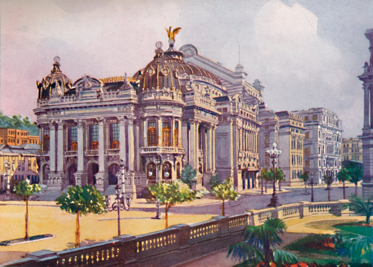 A Városi Színház, Avenida Rio Branco, 1914 alkotó: Unbekannt