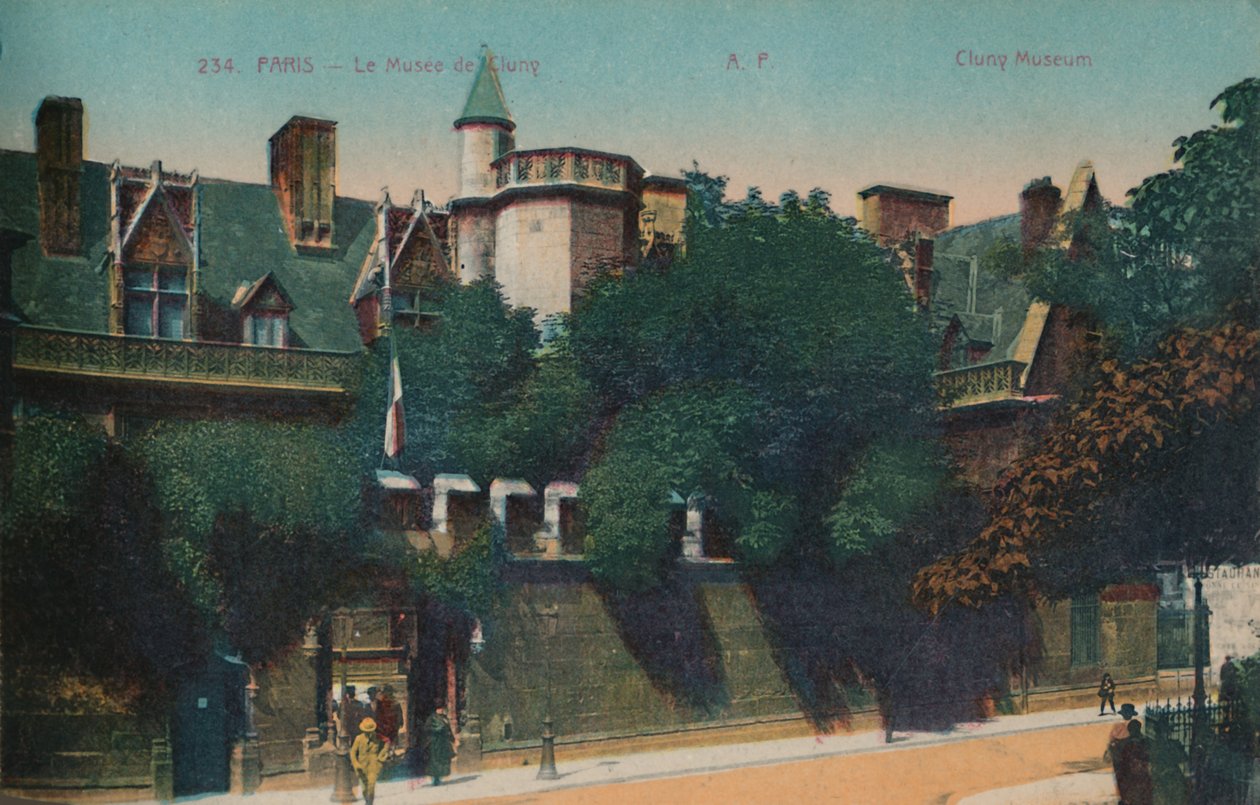 A Musee de Cluny Cluny Múzeum, Párizs, 1920 alkotó: Unbekannt