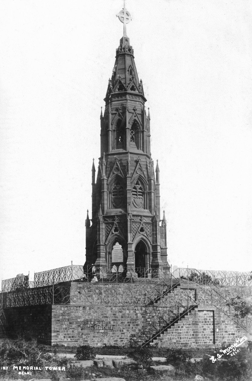 The Mutiny Memorial tower, Delhi, India, XX. század alkotó: Unbekannt