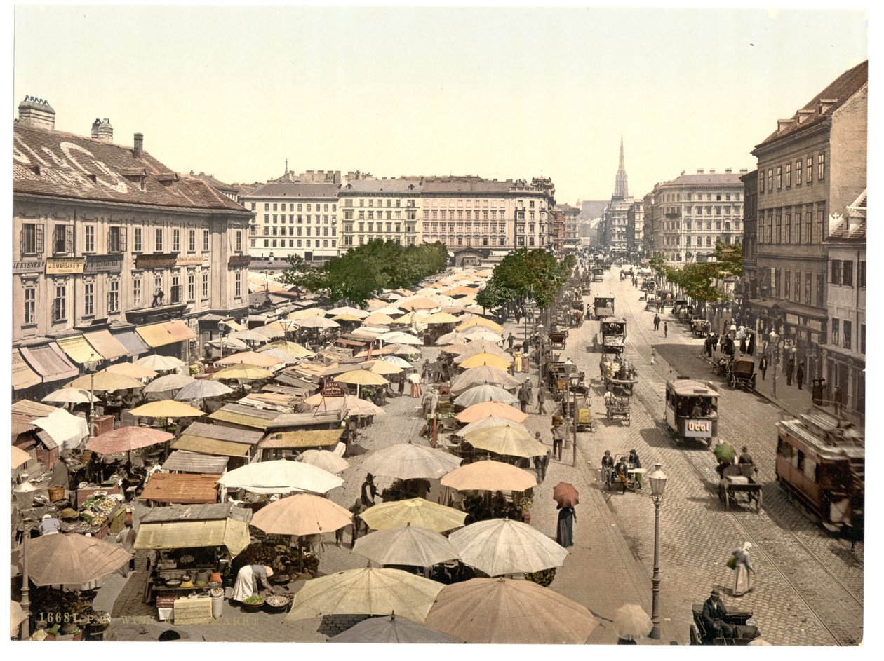A Naschmarkt, Bécs alkotó: Unbekannt