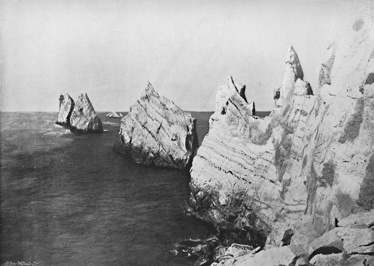 A tűk – Általános nézet, A világítótorony bemutatása, 1895 alkotó: Unbekannt