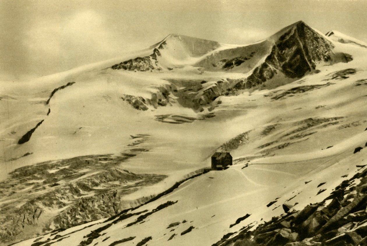 A Neue Prager Hütte, Grossvenediger hegy, Tirol, Ausztria, 1935. alkotó: Unbekannt