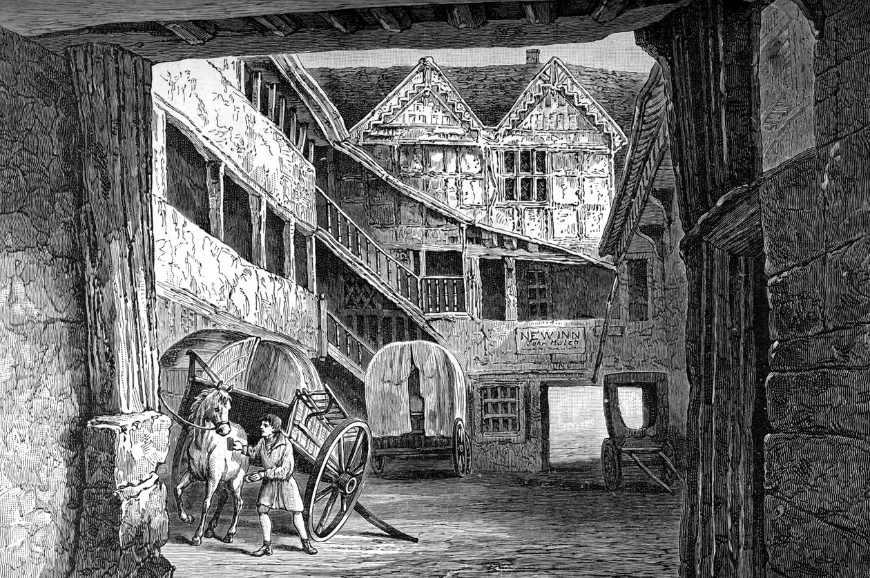 The New Inn, Gloucester, 1893 alkotó: Unbekannt