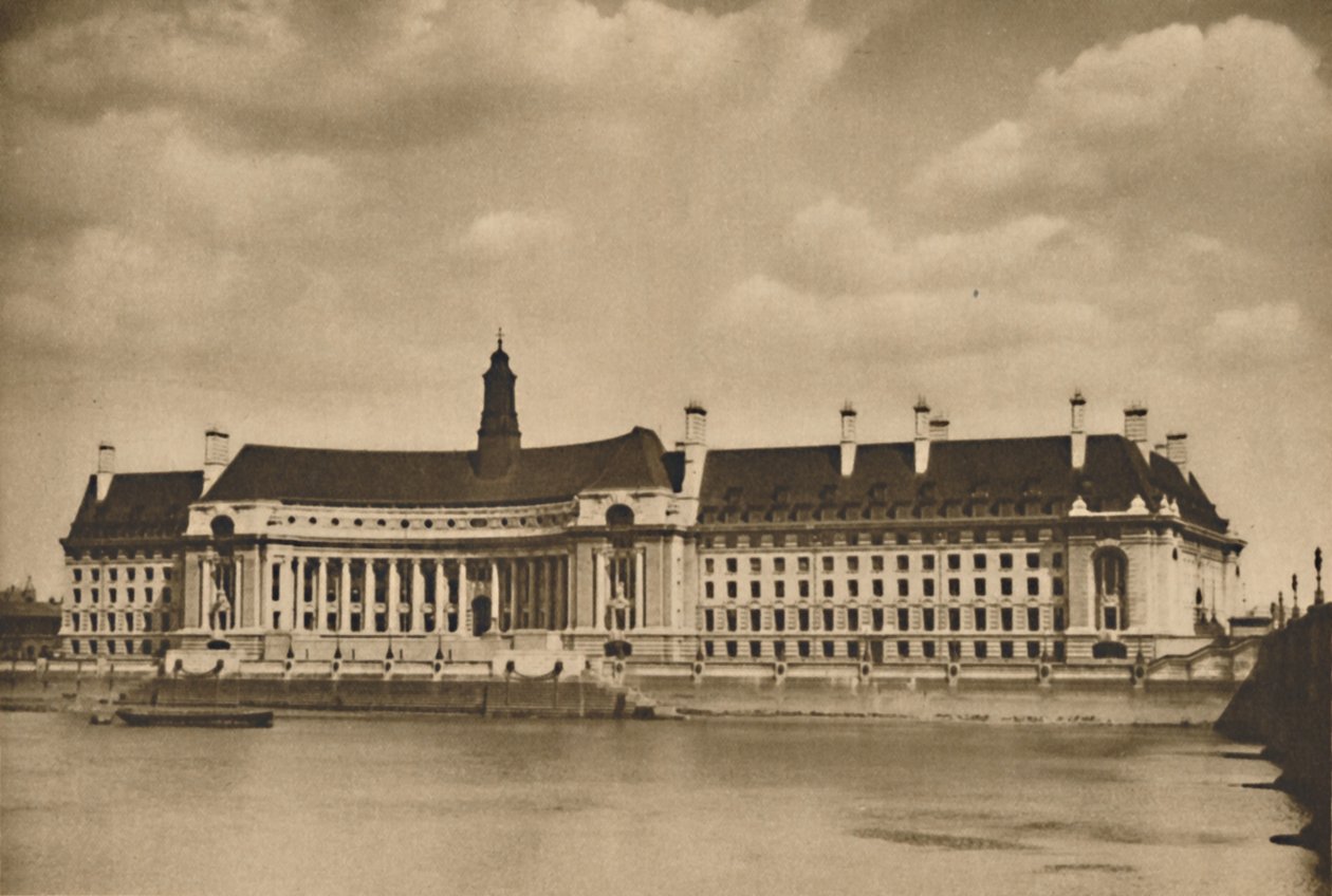 Az Új Palota a Temzén, amely a London Megyei Tanács székhelye, 1935. alkotó: Unbekannt