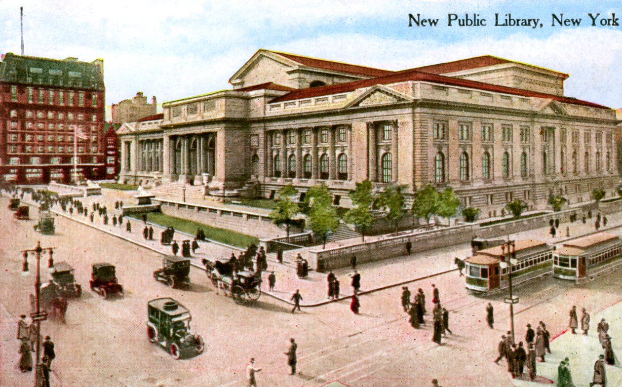 The New Public Library, New York, USA, 1910 alkotó: Unbekannt