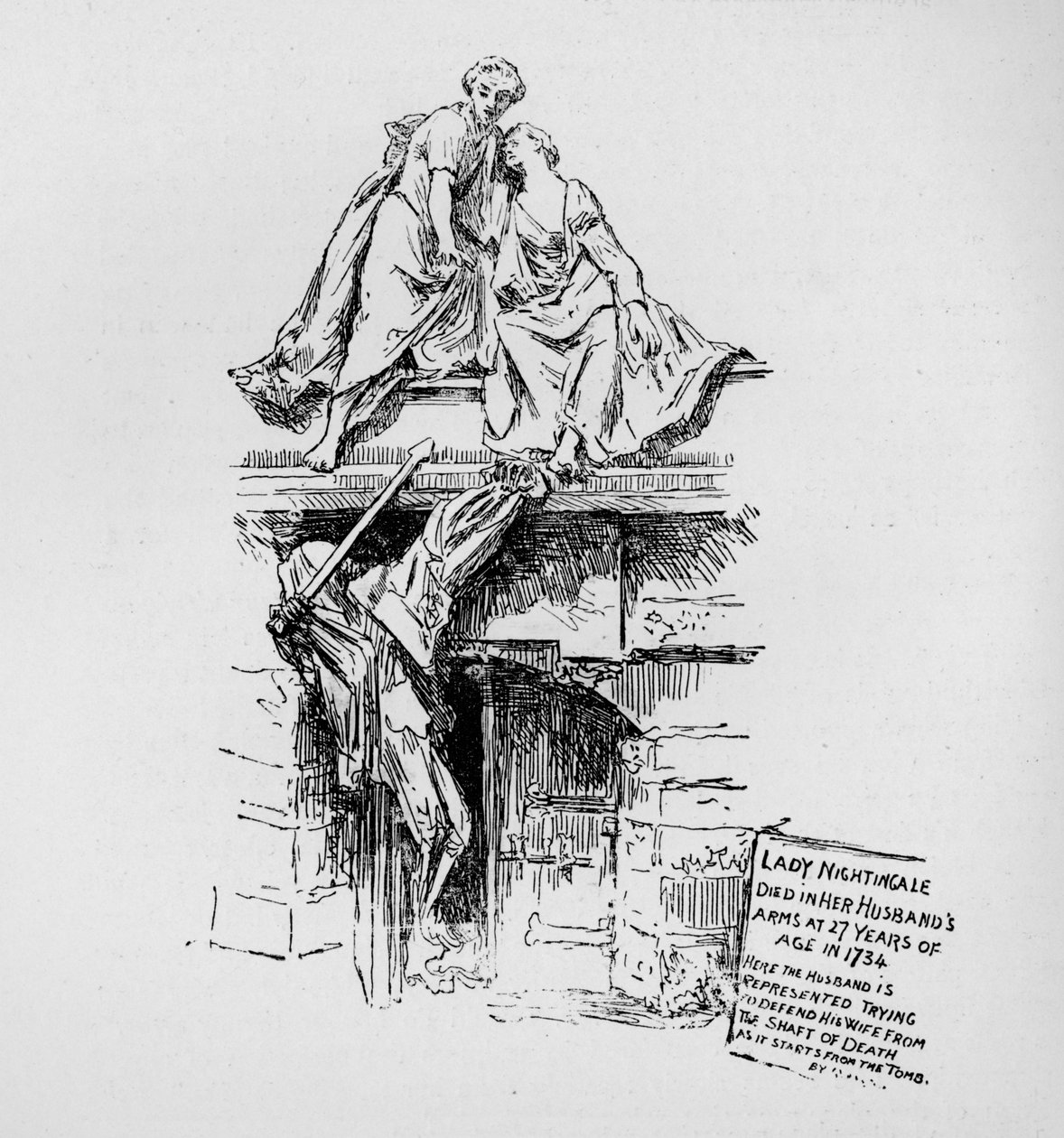 A Nightingale emlékmű, 1890. alkotó: Unbekannt