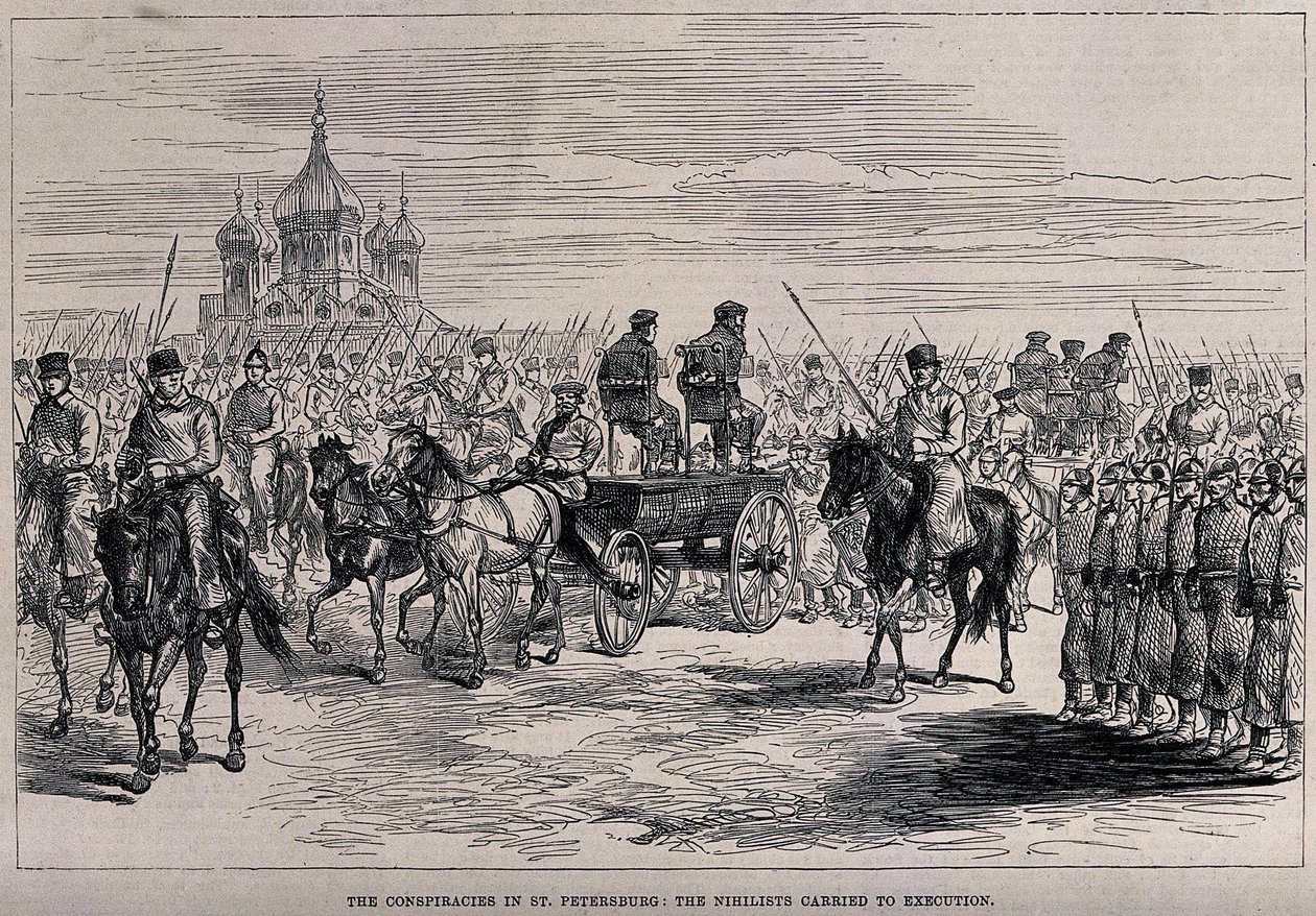 A nihilisták kivégzésre vitték Szentpéterváron, 1881 körül alkotó: Unbekannt