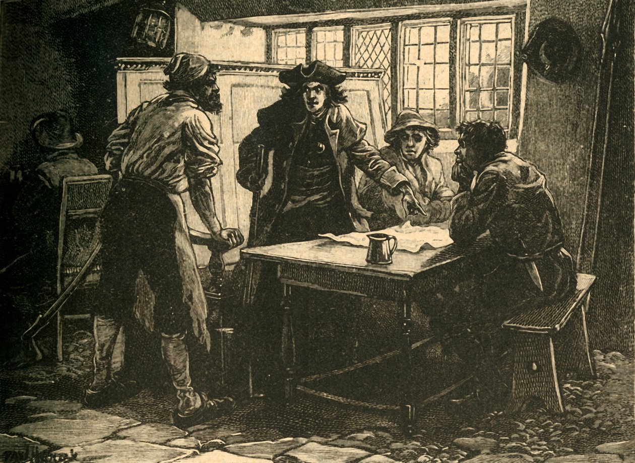 A nottinghami kapitány és agitátorok a White Horse Innben, Pentrich, Derbyshire, 1817 c1890. alkotó: Unbekannt