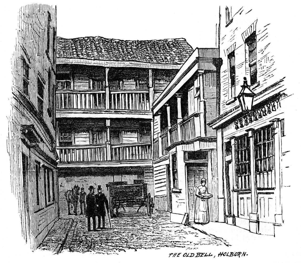 Az Old Bell edzői fogadó, Holborn, London, 1887 alkotó: Unbekannt