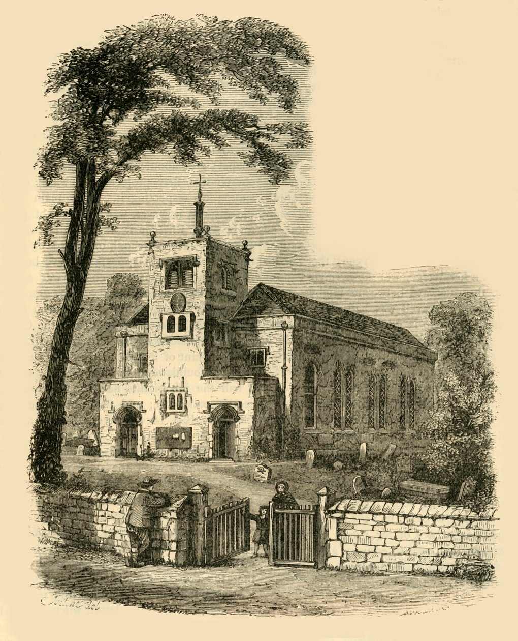 The Old Chapel, Highgate, 1830, c1876. alkotó: Unbekannt