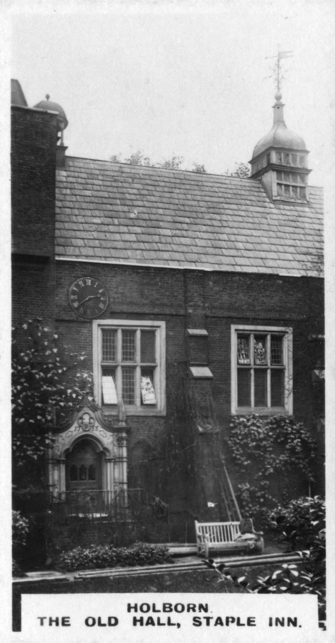 The Old Hall, Staple Inn, Holborn, London, 1920-as évek alkotó: Unbekannt