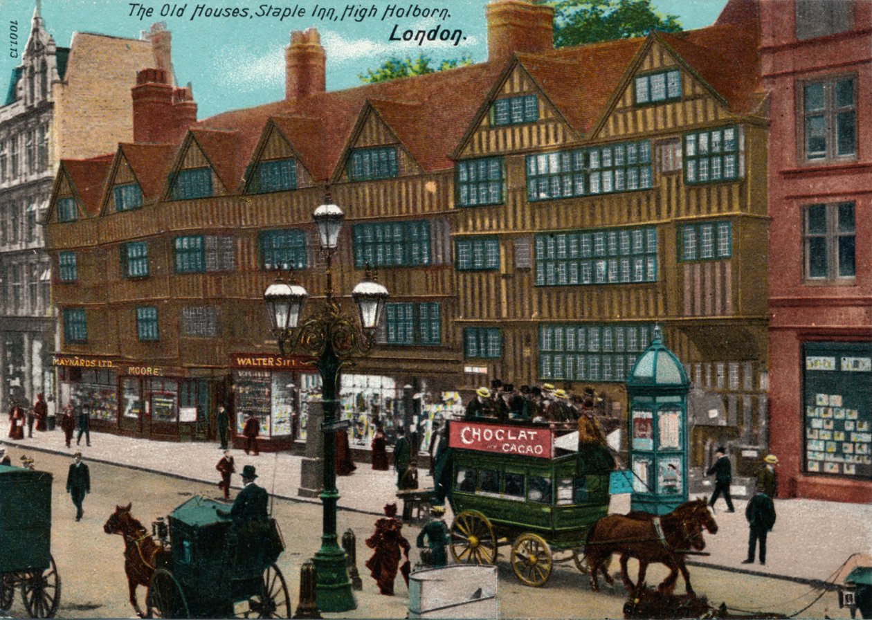 The Old Houses, Staple Inn, High Holborn, London, 1905 alkotó: Unbekannt