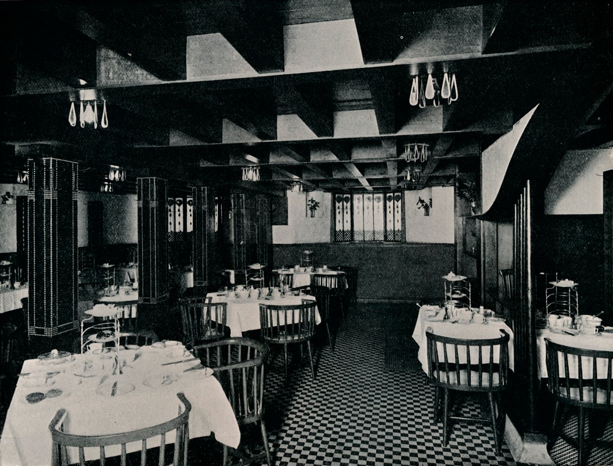 A régi konyha Miss Cranstons Tea House-ban, Argyle Street, Glasgow, 1906 alkotó: Unbekannt