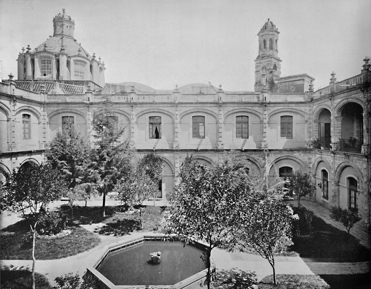 A régi San Hipolito kolostor, Mexikó városa, 1897. alkotó: Unbekannt